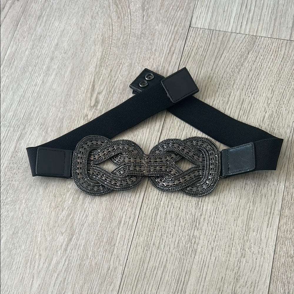 Elegant Black Braided Belt